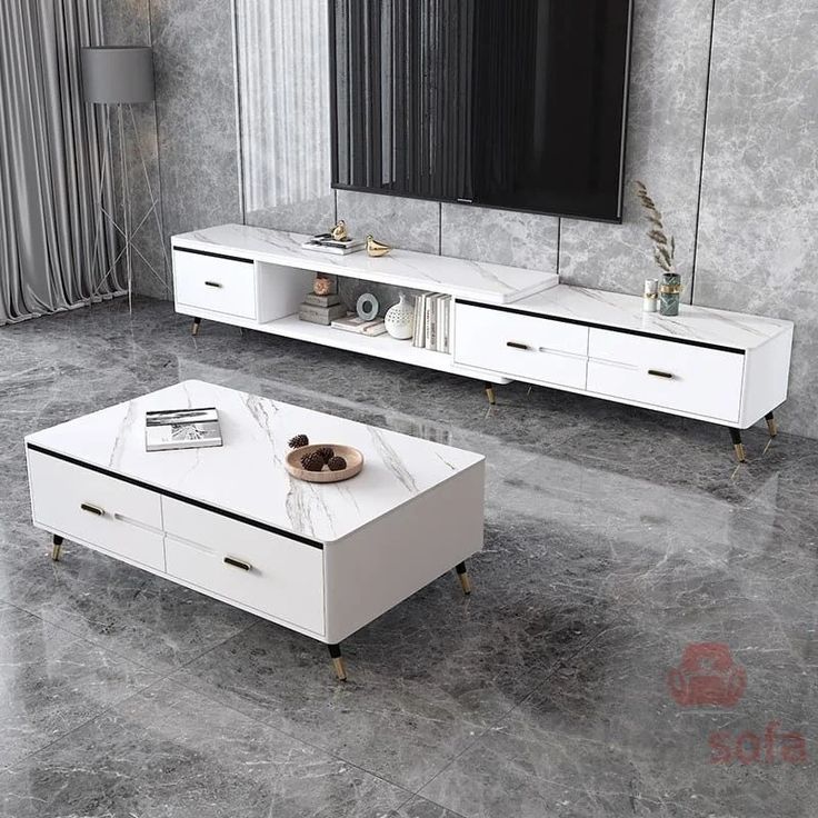 TGT_8 وحدة تلفاز مع ترابيزة قهوة مودرن