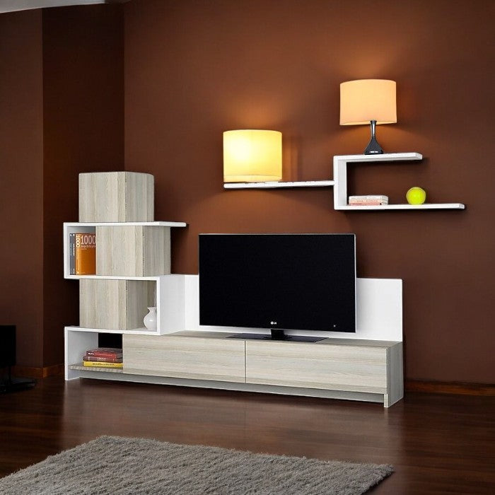 TVT_5 وحدة تلفاز مودرن 180*130*35 مع رف حائط