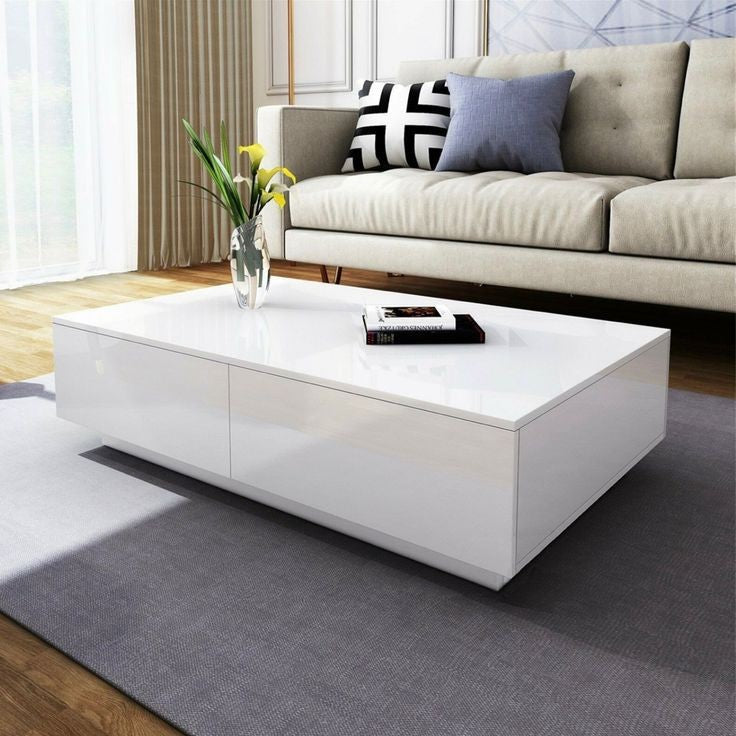 Coffee Table - 40 x 50 x 100 cm - White - CT11