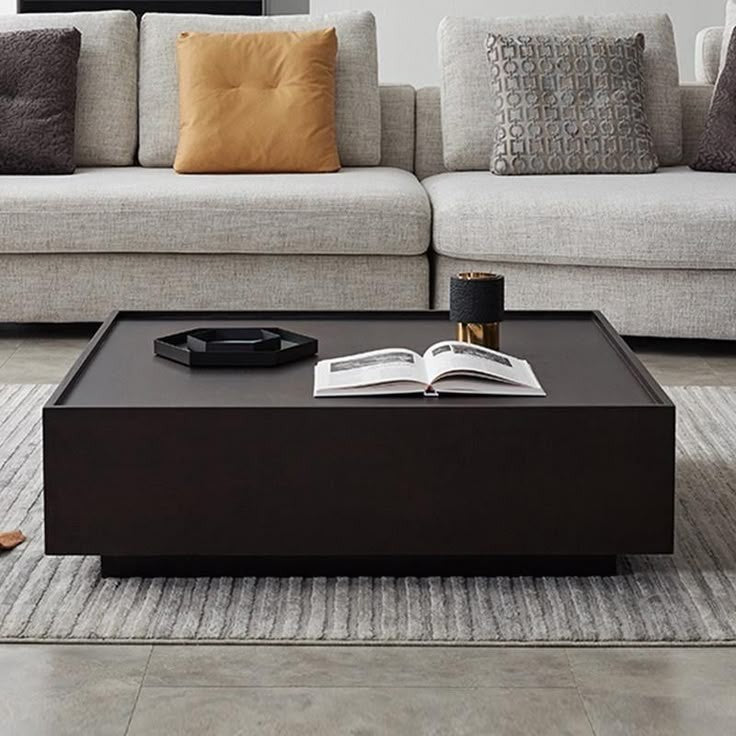 طاولة قهوة - 40 × 70 × 70 سم - أسود - CT27