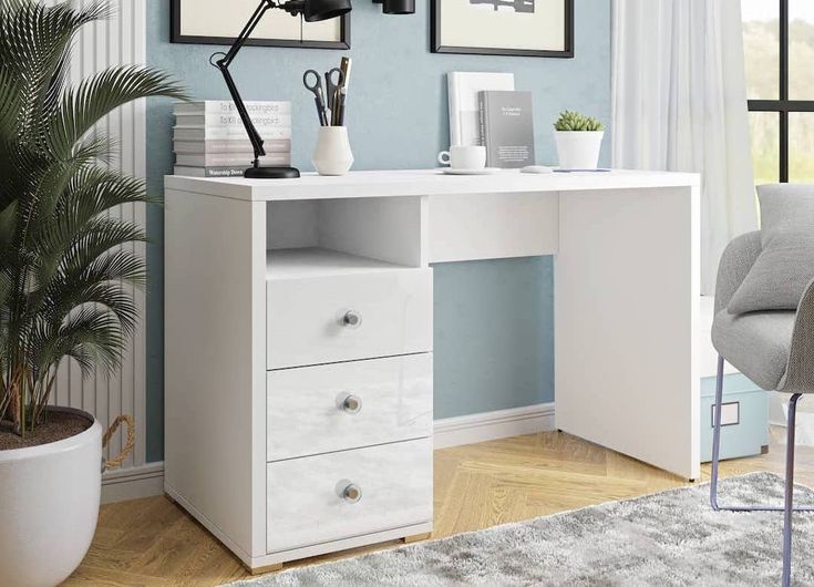 Desk - 80 x 120 x 50 cm - White - MA11