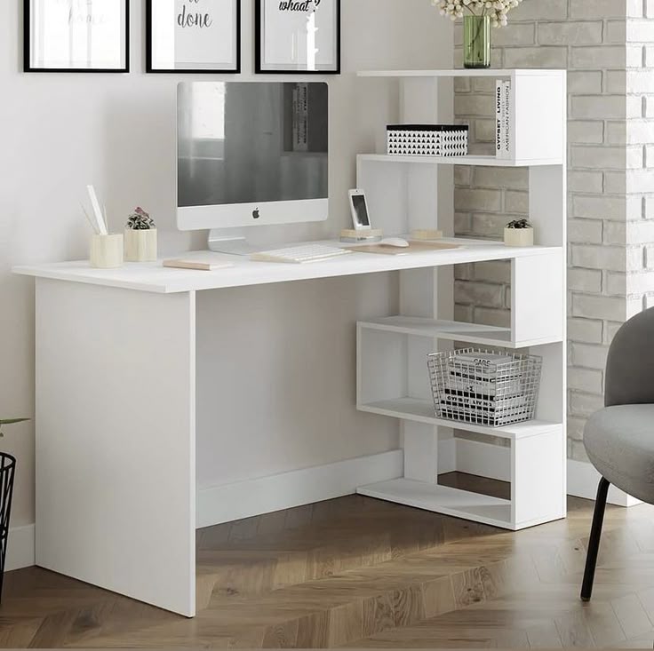 Desk - 140 x 120 x 50 cm - White - MA6