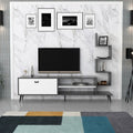 Tv Unit - 50 x 40 x 180 cm - Grey & White - MT105