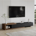 Tv Unit - 40 x 35 x 240 cm - Black & Wood - MT12