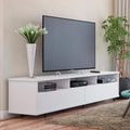 Tv Unit - 50 x 35 x 180 cm - White & Wood - MT24