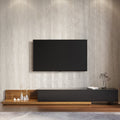 Tv Unit - 40 x 40 x 240 cm - Black & Wood - MT41