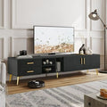 Tv Unit - 50 x 40 x 180 cm - Black & Gold - MT48