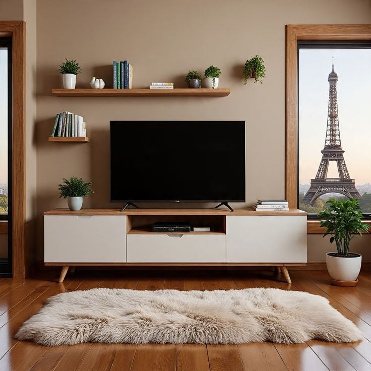 Tv Unit - 40 x 40 x 160 cm - Woody & White - MT54