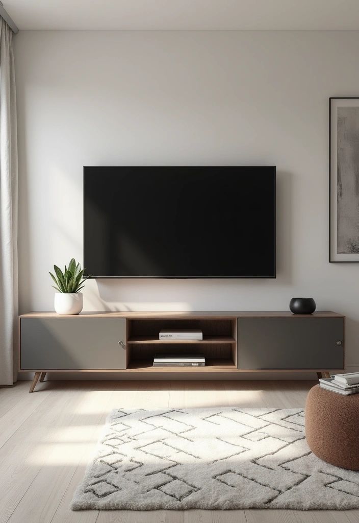 Tv Unit - 40 x 40 x 160 cm - Woody & Grey - MT55