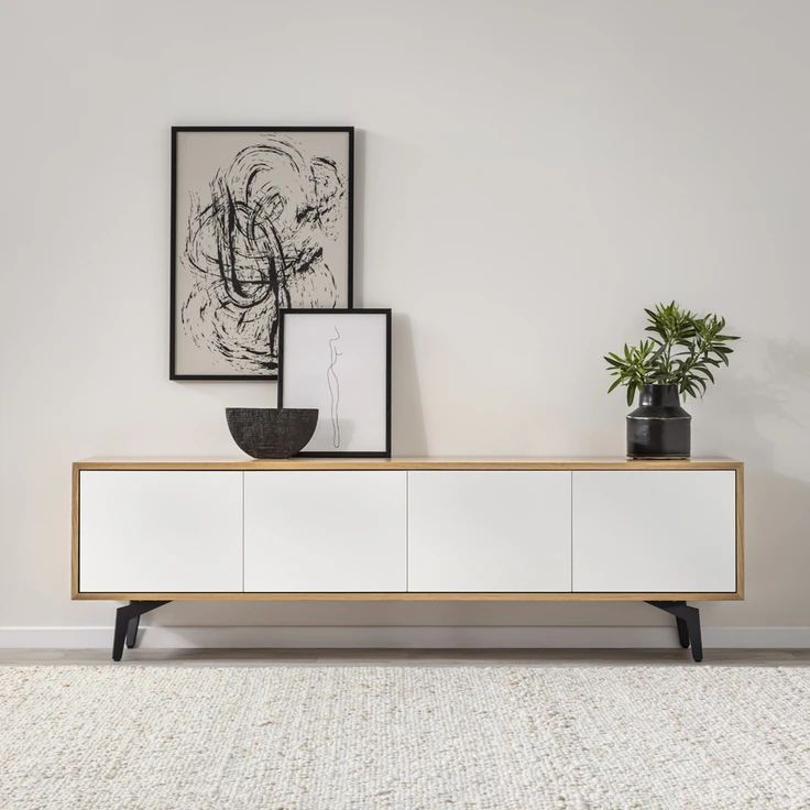 Tv Unit - 50 x 40 x 180 cm - Woody & White - MT71