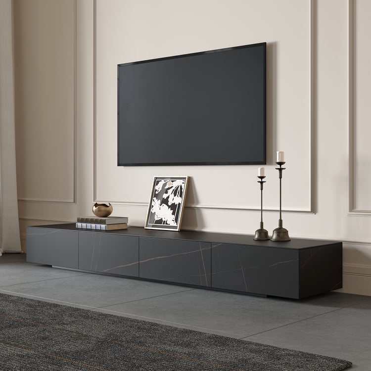 Tv Unit - 40 x 40 x 200 cm - Black marble - MT77