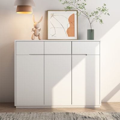 رف أحذية - 110 × 100 × 35 سم - أبيض - SC15