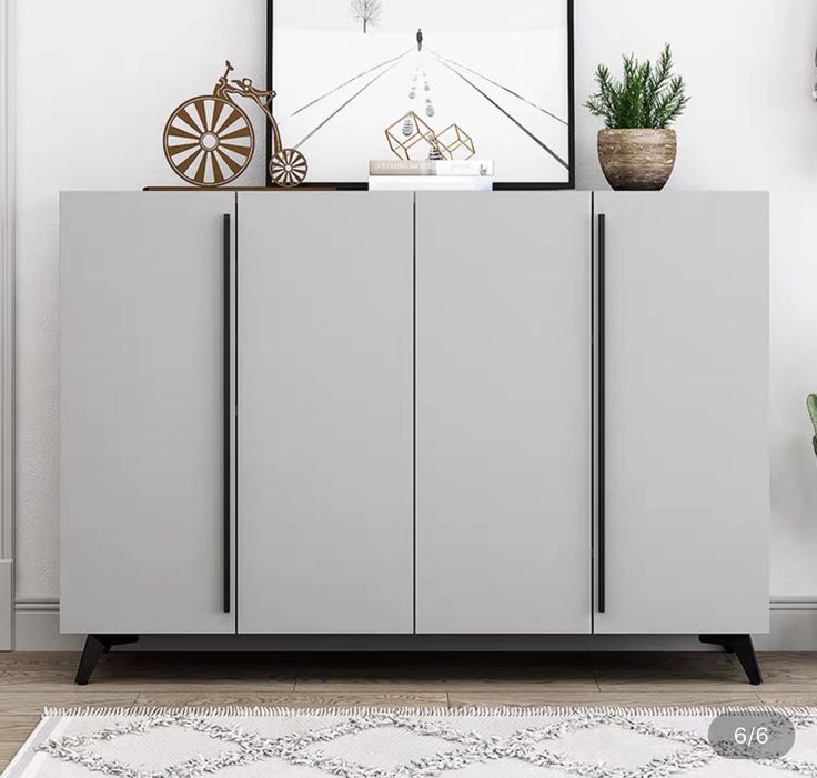 Shoe Rack - 120 x 140 x 40 cm - Light Grey - SC31