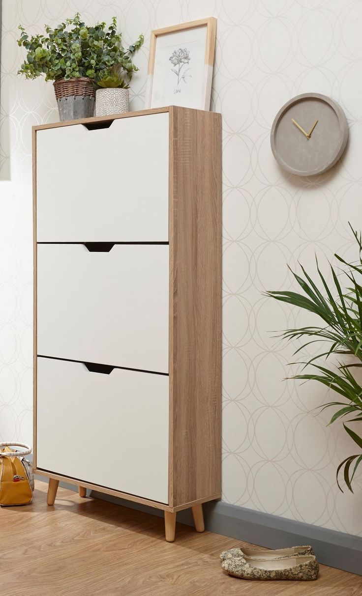 Shoe Rack - 120 x 65 x 30 cm - White Wood - SC33