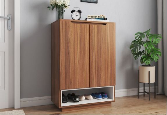 Shoe Rack - 100 x 80 x 40 cm - White & Wood - SC61