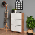Shoe Rack - 110 x 70 x 30 cm - White & Wood - SC64