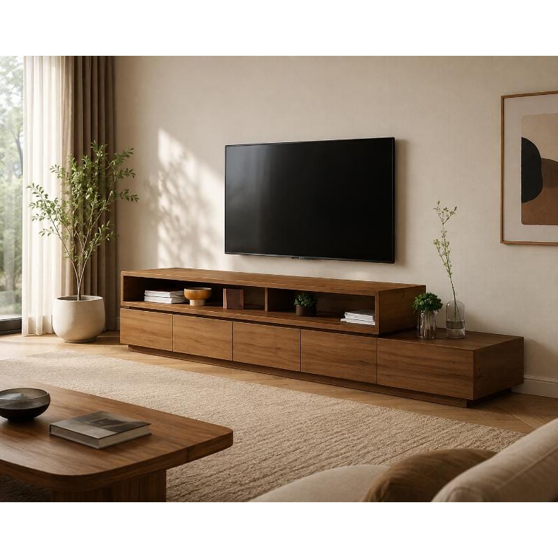 Tv Unit - 40 x 45 x 240 cm - Woody & White - MT120
