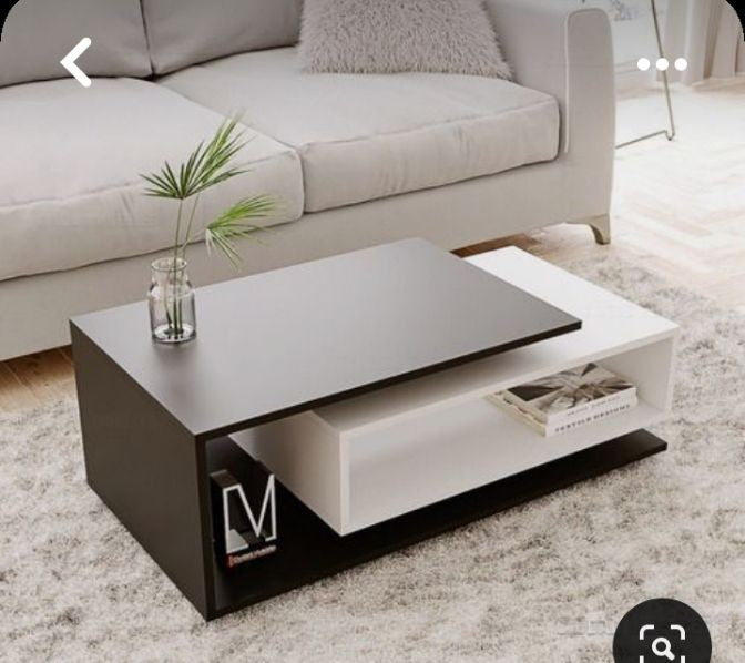 Coffee Table - 40 x 50 x 100 cm - Grey & White - CT56