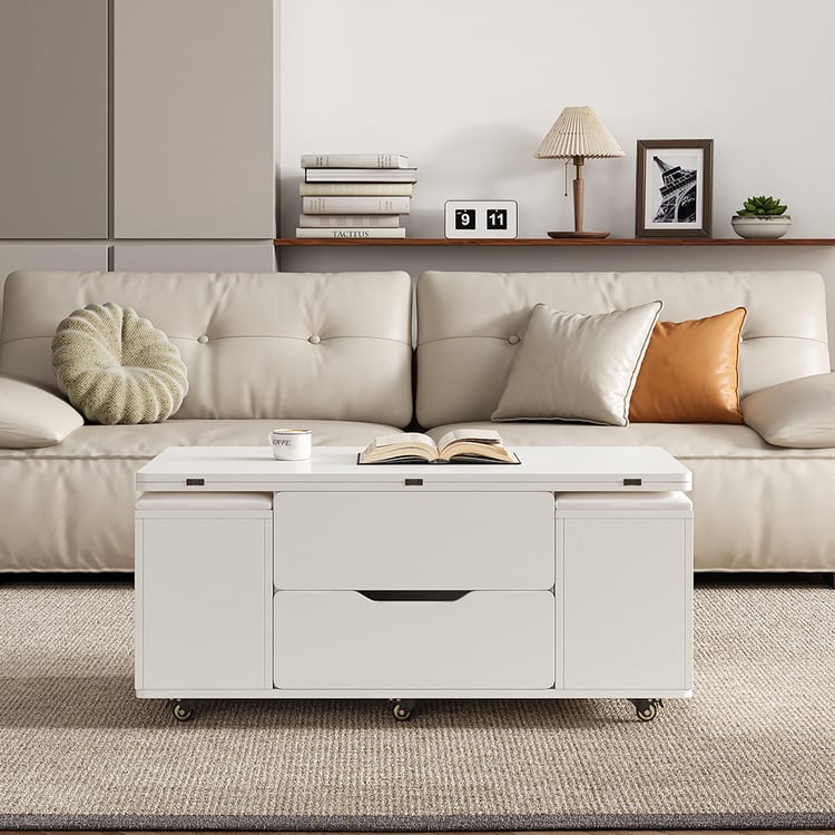 Coffee Table - 50 x 70 x 120 cm - White - CT61