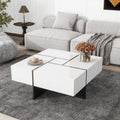Coffee Table - 40 x 80 x 80 cm - Black & White - CT81
