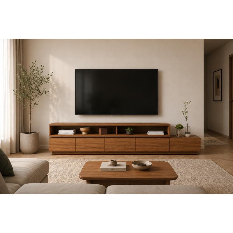 Tv Unit - 40 x 45 x 240 cm - Woody & White - MT120